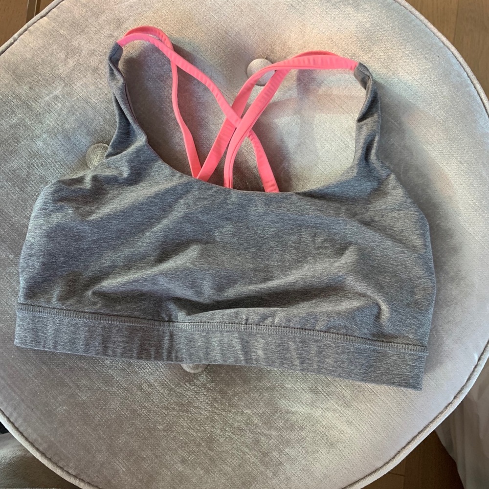 Lululemon Energy Bra, grey and pink - size 8